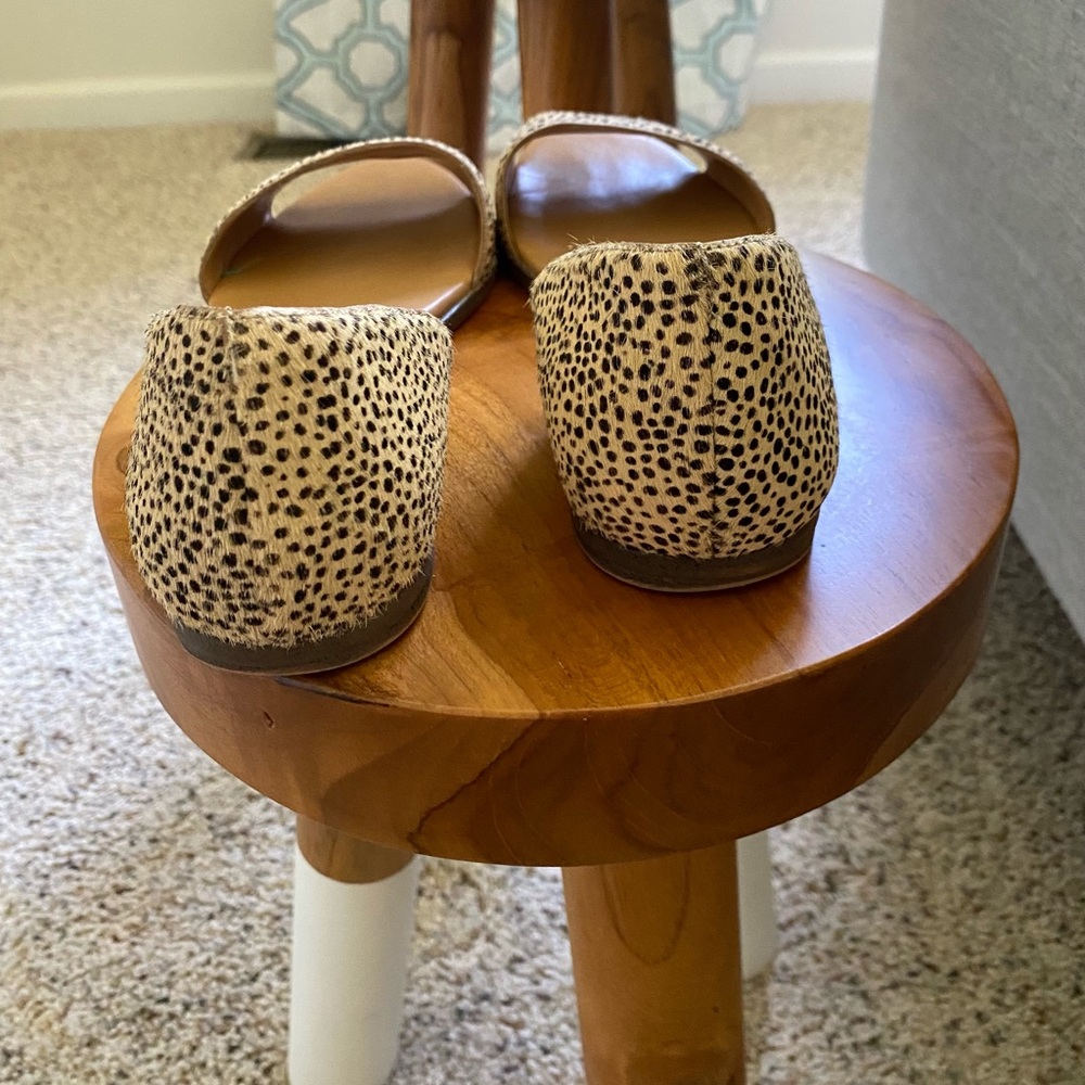 J.Crew Morgan calf hair peep toe shoes sz 7 - Picture 3 of 5